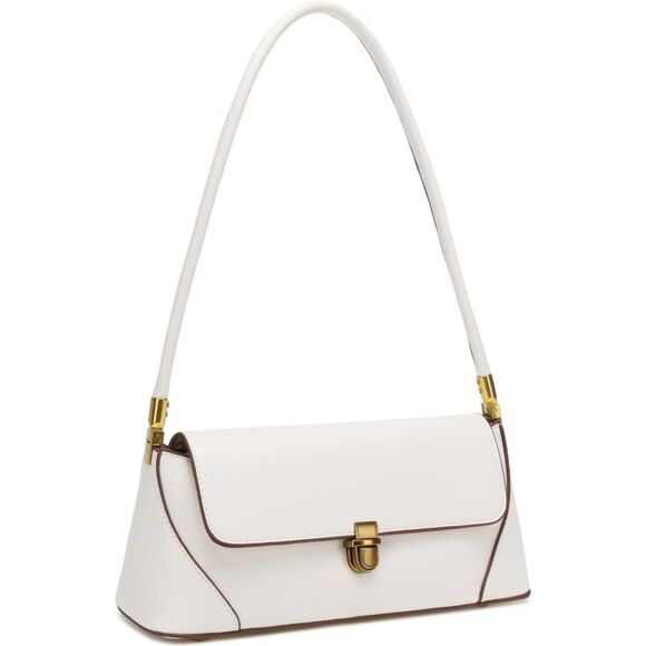 Women White Gold Imported Vintage Retro Classic Cute Hobo Tote Mini Clutch Bag - Picture 3 of 4